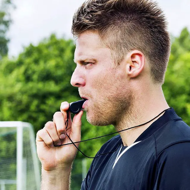 Alt view image 5 of 7 - SANNIX 7 Pack Whistles, Coaches Whistles with Lanyard Sports Whistle Loud Crisp Sound Whistles for Referees Training Gyms Emergency