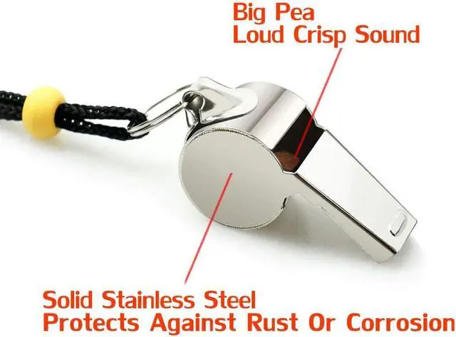 Alt view image 2 of 6 - Whistle, Sports Whistles with Lanyard, Loud Crisp Sound Whistle Bulk Ideal for Coaches, Referees, and Officials