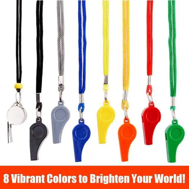 Alt view image 5 of 6 - Whistle, Sports Whistles with Lanyard, Loud Crisp Sound Whistle Bulk Ideal for Coaches, Referees, and Officials