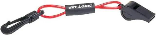 Main image of Kwik Tek Whistle with Lanyard, Red and Black