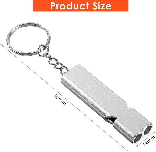 Alt view image 2 of 7 - Lemecima 50Pcs Emergency Whistles Lifeguard Safety Whistle with Lanyard and Keychain for Outdoor Camping Hiking Boating Backpacking Fishing Kayak Kids Rescue Signaling Loud Survival Whistle