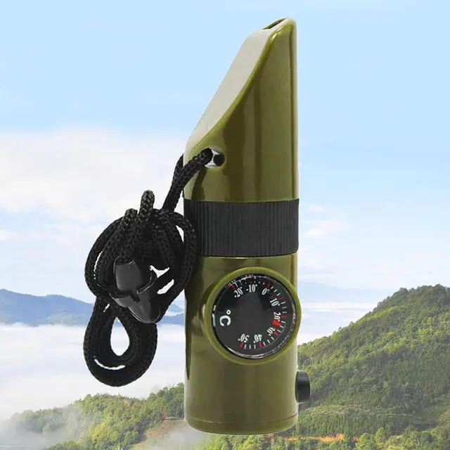Main image of Survival Whistle, 7in1 Emergency Whistle Survival, Multifunctional Camping Signal Whistle, Essential Emergency Tool with Lanyard for Hiking/Exploration/Climbing/Camping/Boating/Outdoor Adventures