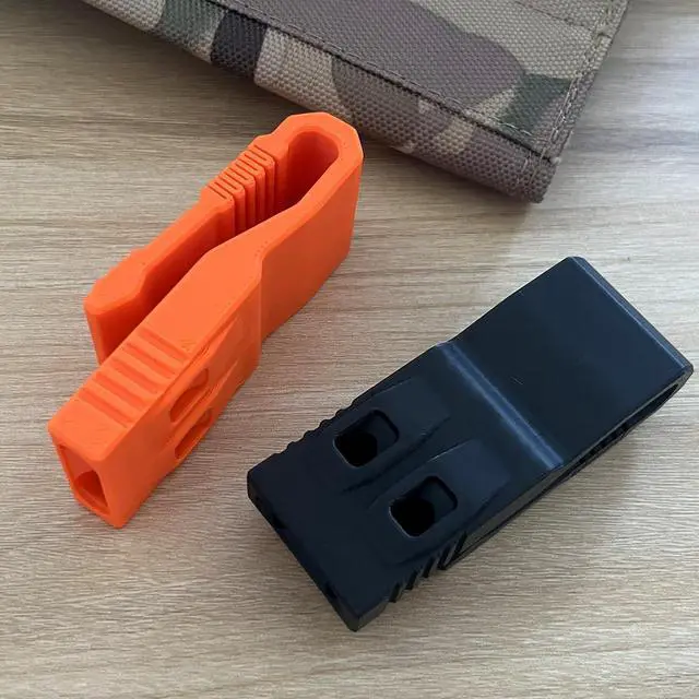 Alt view image 4 of 6 - Emergency Safety Whistle with Flexible Clip, Loud Tactical EDC Whistle for Backpack, Running, Hiking, Police & Security Gear Accessory