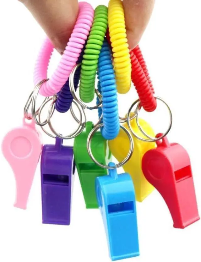 Alt view image 2 of 7 - Sports Whistle with Adjustable Wrist Strap - High-Frequency Sound for Coaches, Referees and Team Sports, Durable Plastic Emergency Whistle for Soccer, Baseball and Outdoor Safety