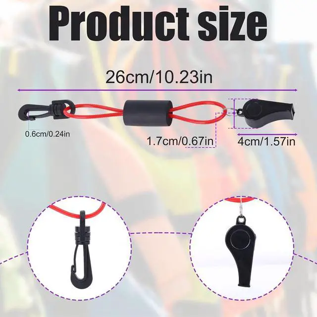Alt view image 2 of 7 - lasuroa Boat Whistle with Lanyard, Loud Blast Survival Safety Whistle Emergency Accessory for Kayaking Camping Hiking Lifeguard Rescue Gear