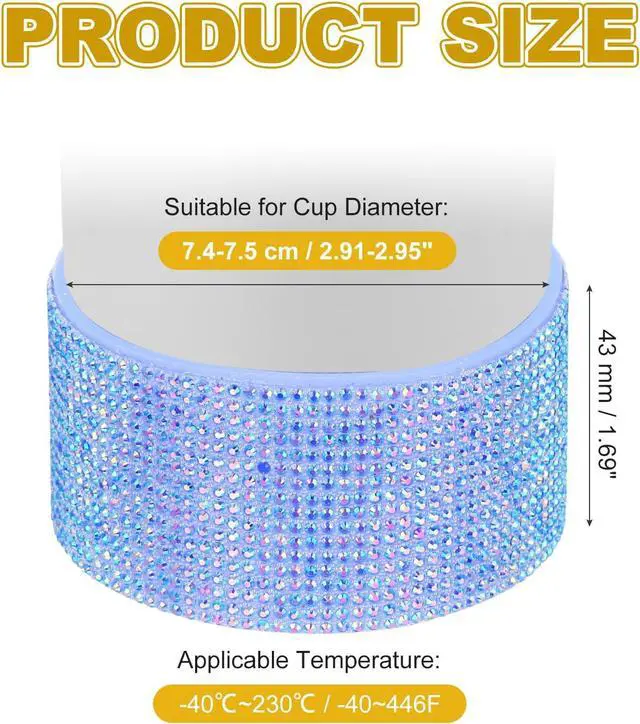 Alt view image 2 of 7 - PATIKIL Glitter Silicone Boot, Diamond Water Bottle Protective Boots Shining Anti Slip Cup Sleeve Accessories for Stanley Tumbler