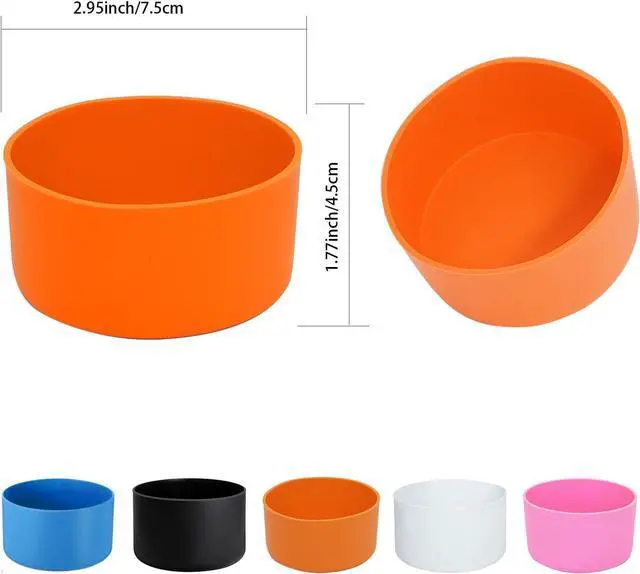 Alt view image 2 of 7 - 5Pcs Silicone Bottle Boot, Bottom Protector Compatible with Stanley/Hydroflask/Iron Flask/Simple Modern, 2.9-3in Bottom Width of Stainless Water Bottle