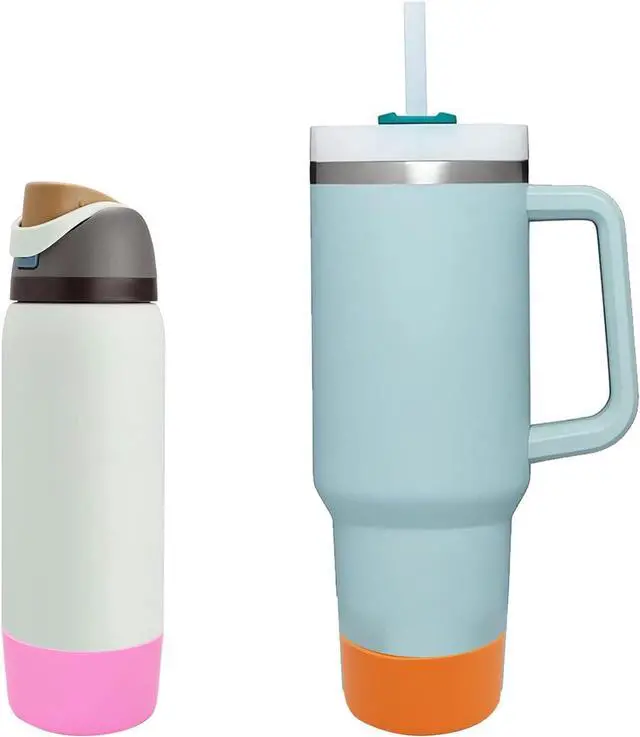 Alt view image 7 of 7 - 5Pcs Silicone Bottle Boot, Bottom Protector Compatible with Stanley/Hydroflask/Iron Flask/Simple Modern, 2.9-3in Bottom Width of Stainless Water Bottle