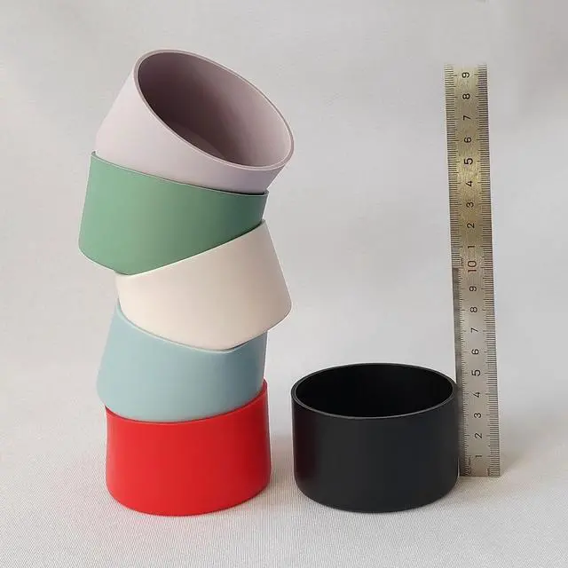 Alt view image 4 of 7 - 6Pcs Silicone Cup Boots for Tumblers Water Bottle | Fits Owala/Stanley/Simple Modern/Yeti/Hydro Flask, 2.8-3.1in Width Bottom Protector Cover Sleeve, 6 Colors