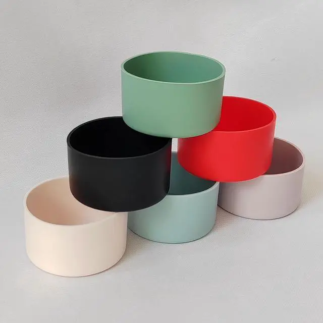 Alt view image 6 of 7 - 6Pcs Silicone Cup Boots for Tumblers Water Bottle | Fits Owala/Stanley/Simple Modern/Yeti/Hydro Flask, 2.8-3.1in Width Bottom Protector Cover Sleeve, 6 Colors