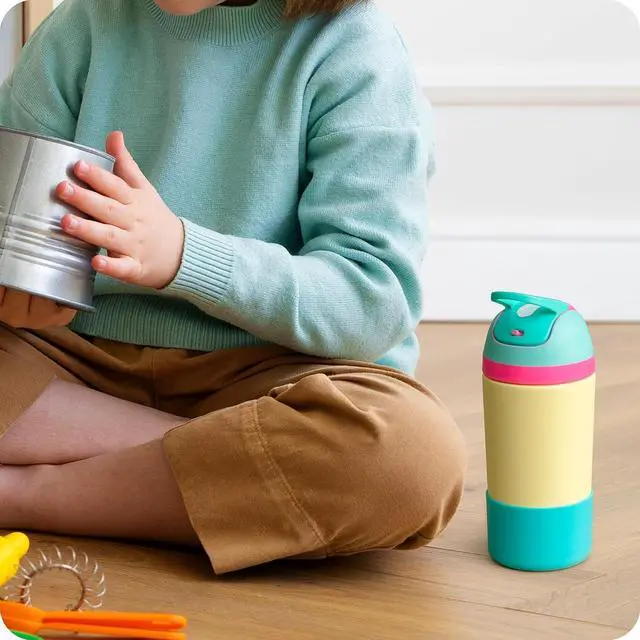 Alt view image 3 of 7 - Silicone Boot for Owala Kids Water Bottle 14/16 oz, Tumbler 12oz | Anti-Slip Protective Sleeve Bottom Protector for Owala 14/16oz, BPA-Free, Reduces Dents & Noise for School, Daily Use