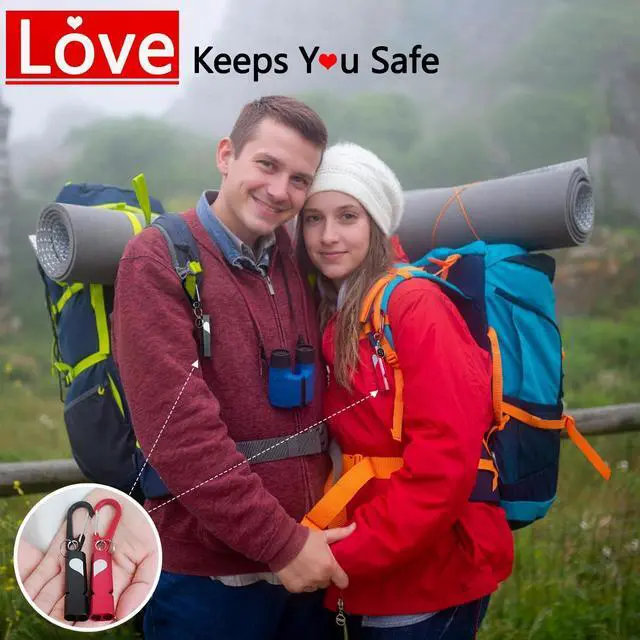 Alt view image 5 of 7 - Amzonly Heart-Engraved Aluminum Emergency Whistles for Her/Him, A Pair of Custom-Initialed Whistles with Keychains and Neck Lanyards, for Lifeguard, Coaching, Hiking, EDC Outdoor, Sports, Multi Color