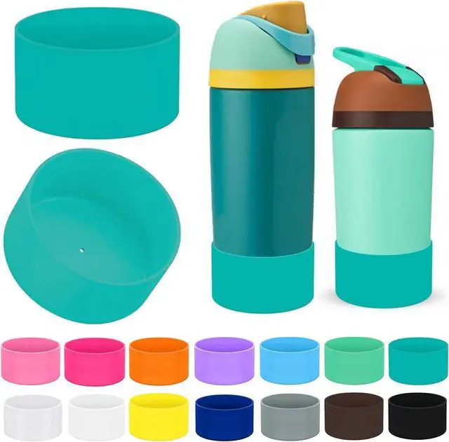 Main image of 2PCS Silicone Boots for Owala Kids 16oz 14oz & 12oz, Emerald Green | Anti-Slip, Scratch-Resistant, Suitable for School, Outdoor, Easy GripRemovable and Dishwasher Safe.
