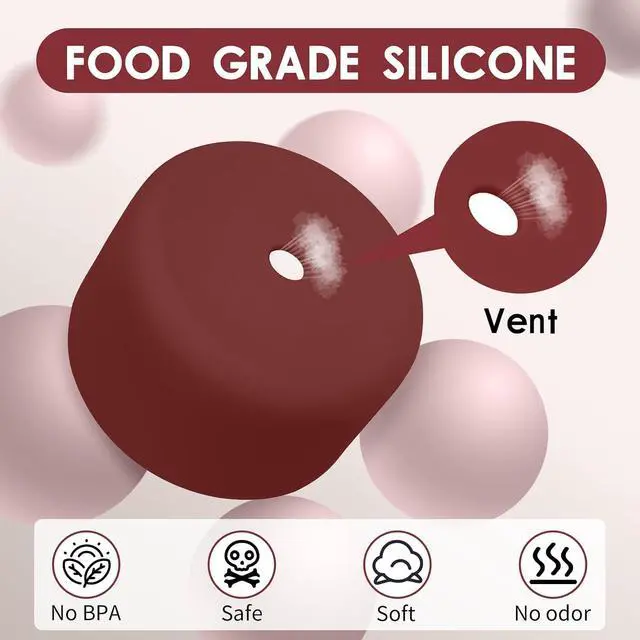 Alt view image 4 of 7 - 2PCS Silicone Water Bottle Boot, Compatible with Owala 24oz 32oz 40oz, Protective Anti-Scratch & Anti-Dent No Noise Sleeve Cover for FreeSip/Twist/Flip Water Bottles (Burgundy Bay, 32oz)