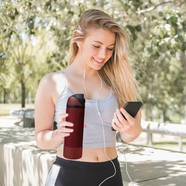 Alt view image 7 of 7 - 2PCS Silicone Water Bottle Boot, Compatible with Owala 24oz 32oz 40oz, Protective Anti-Scratch & Anti-Dent No Noise Sleeve Cover for FreeSip/Twist/Flip Water Bottles (Burgundy Bay, 32oz)