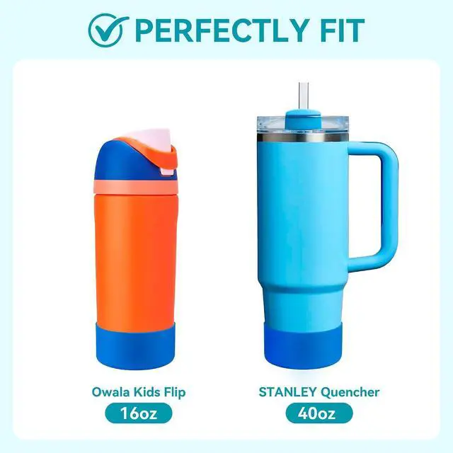 Alt view image 4 of 7 - Silicone Boot for Stanley 20-40 oz, Anti Slip Bottom Cover Sleeve for for Hydro Flask Water Bottle 12-24 oz and Tumblers Bottom of 2.83-2.95in