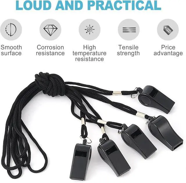Alt view image 3 of 7 - CoguZed Coach 12Pcs Whistle with Lanyard for Referees, Sports, Coaches, Kids High-Pitched Whistle, Durable and Loud