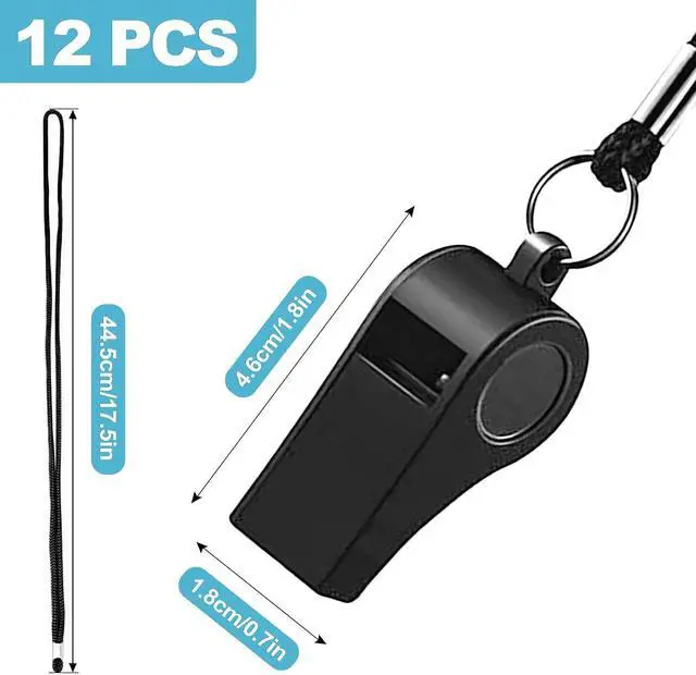 Alt view image 2 of 7 - CoguZed Coach 12Pcs Whistle with Lanyard for Referees, Sports, Coaches, Kids High-Pitched Whistle, Durable and Loud