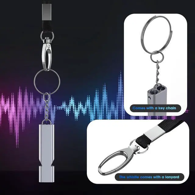 Alt view image 2 of 7 - Braylin 3-Pack Emergency Whistles with Lanyard, Referee Whistle, Sports Whistles, Safety Whistle, Survival Whistle, Loudly Shrill, for Outdoor Sport, Various Competitions