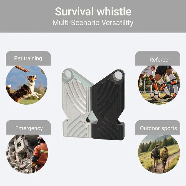 Alt view image 4 of 7 - Emergency Whistle with Lanyard - 120dB High Decibel Emergency Safety Whistle for Hiking, Camping, Boating, Fishing, Kayaking and Rescue Signaling.