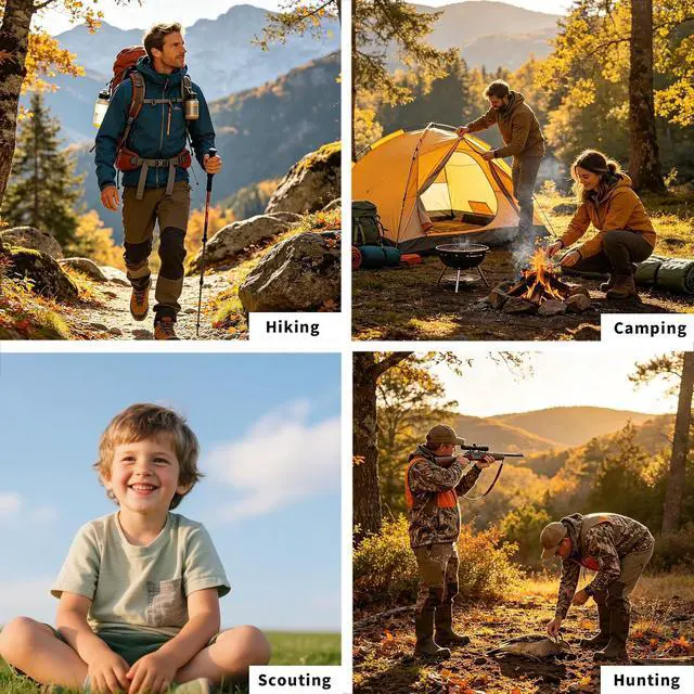 Alt view image 5 of 7 - Navigation Compass & Whistle Kit - Essential Gear for Orienteering, Camping, Training, Exploration & Youth Outdoor Education