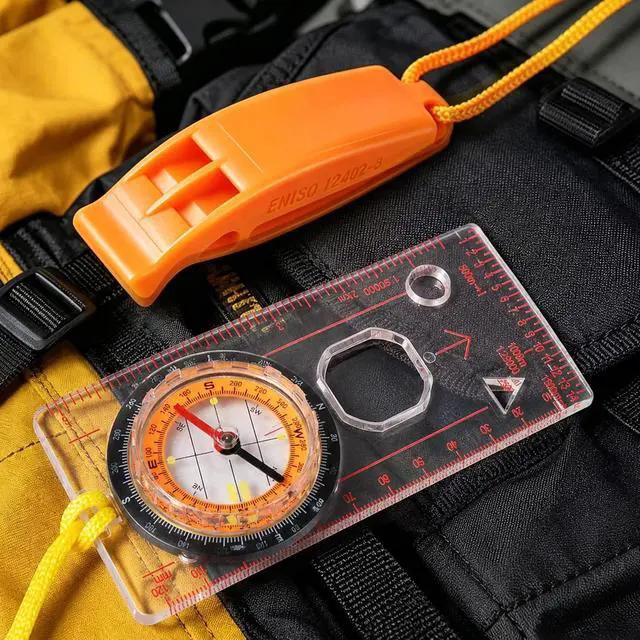 Alt view image 4 of 7 - Navigation Compass & Whistle Kit - Essential Gear for Orienteering, Camping, Training, Exploration & Youth Outdoor Education