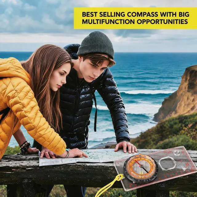 Alt view image 6 of 7 - Navigation Compass & Whistle Kit - Essential Gear for Orienteering, Camping, Training, Exploration & Youth Outdoor Education