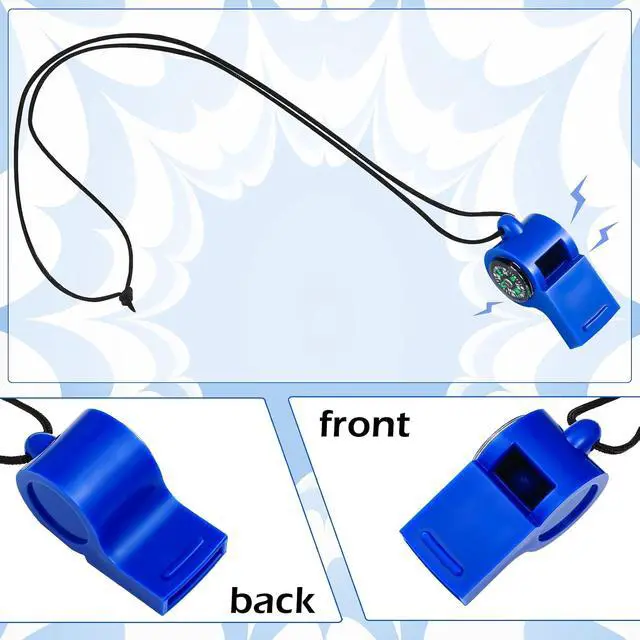 Alt view image 3 of 7 - Lothee 7 Pcs Whistle Compass 2 in 1 Function Combo Emergency Survival Whistles with Compass Loud Safety Plastic with Lanyard for Outdoor Hiking Camping Boating Hunting Fishing