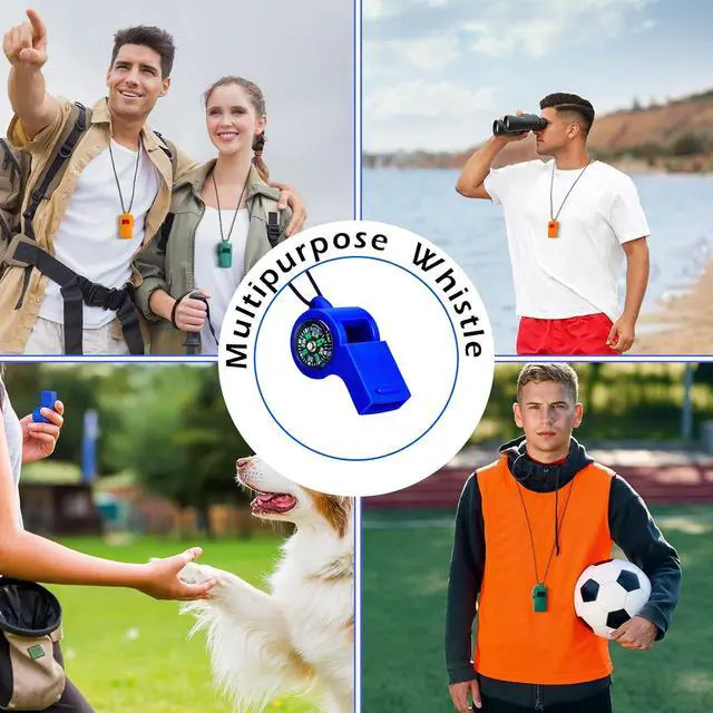 Alt view image 7 of 7 - Lothee 7 Pcs Whistle Compass 2 in 1 Function Combo Emergency Survival Whistles with Compass Loud Safety Plastic with Lanyard for Outdoor Hiking Camping Boating Hunting Fishing