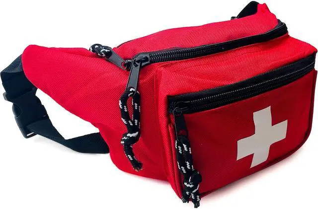 Alt view image 4 of 7 - Lifeguard Fanny Pack with Lifeguard Whistle and Lanyard Set - Baywatch Style First Aid Hip Pack