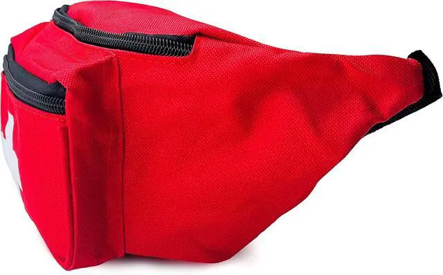 Alt view image 5 of 7 - Lifeguard Fanny Pack with Lifeguard Whistle and Lanyard Set - Baywatch Style First Aid Hip Pack