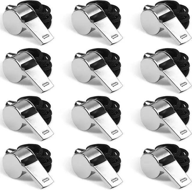 Main image of Sports Whistle with Lanyard, Very Loud Stainless Steel Whistle, Ideal for Coaches, Referees, Personal Defense, and Recreation