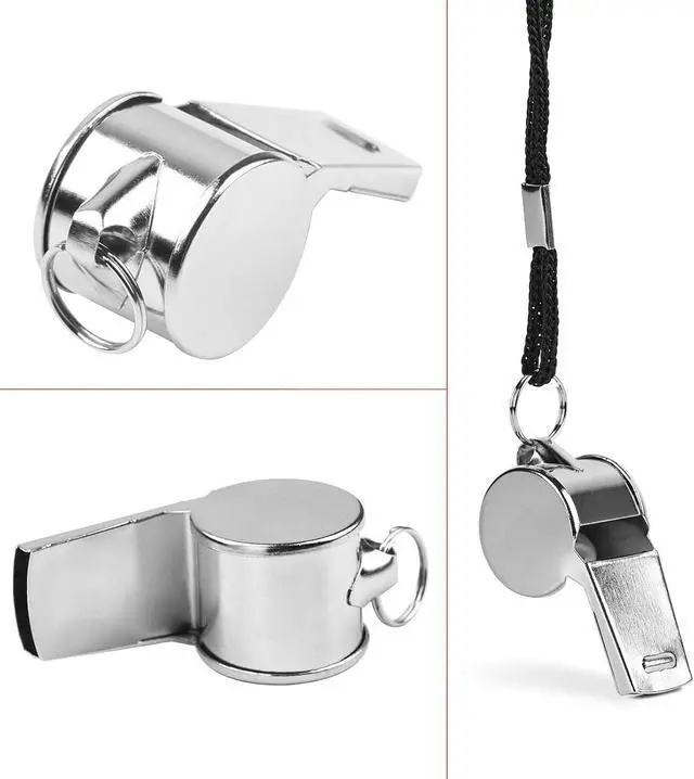 Alt view image 5 of 6 - Sports Whistle with Lanyard, Very Loud Stainless Steel Whistle, Ideal for Coaches, Referees, Personal Defense, and Recreation