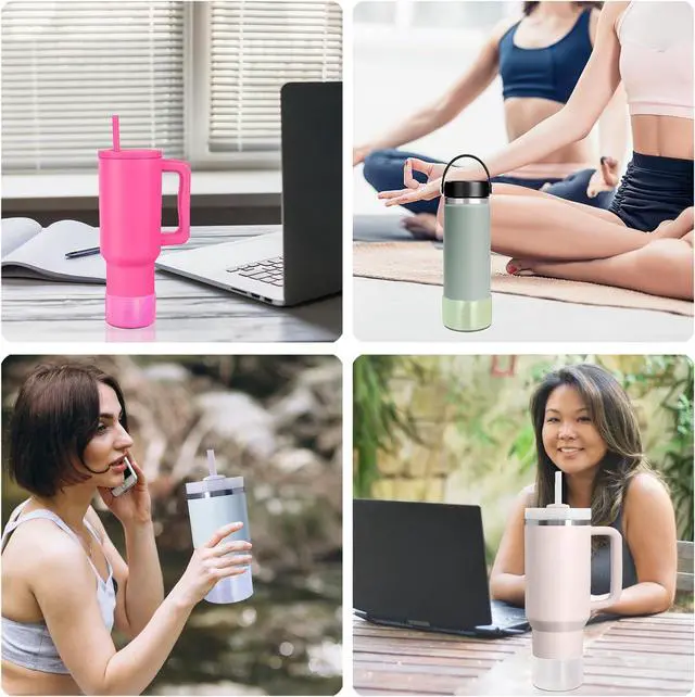 Alt view image 6 of 6 - Jelly Luster Glitter Silicone Boot Sleeve for Stanley 20-40oz Cup&Tumbler | Protective Anti-Slip boot Compatible with Stanley 20/30/40oz &Hydro Flask Tumblers&Other bottles with A Base of 2.85-3.0in