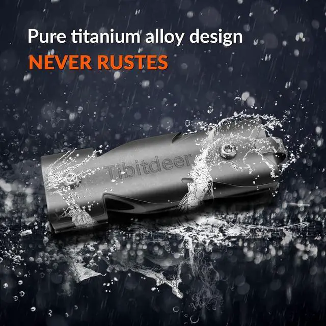 Alt view image 4 of 6 - Tibitdeer Titanium Emergency Whistle, 120db Safety Whistle with Keychain Rings for Outdoor Camping Hiking Boating Backpacking Fishing Kayak Kids Rescue Signaling Loud Survival Whistle