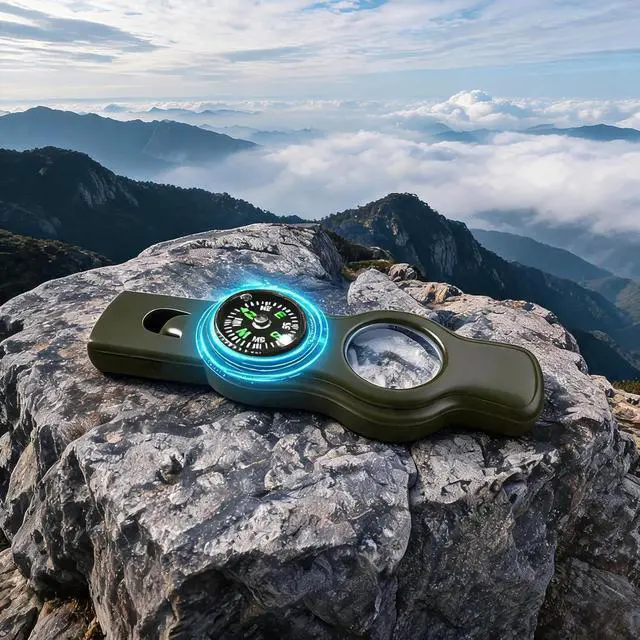 Alt view image 3 of 7 - Emergency Survival Safety WhistleWhistle for Kids with Lanyard,Compass,Thermometer,Ideal for Kayaking, Boating, Hiking, Camping, Climbing