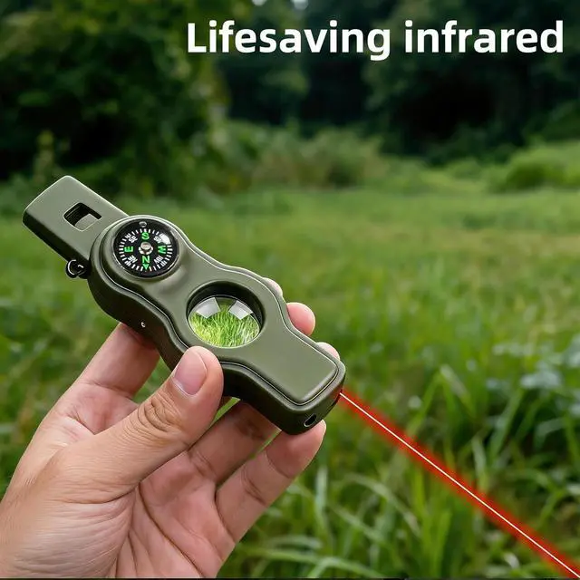Alt view image 5 of 7 - Emergency Survival Safety WhistleWhistle for Kids with Lanyard,Compass,Thermometer,Ideal for Kayaking, Boating, Hiking, Camping, Climbing