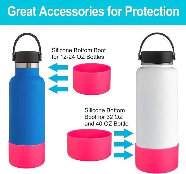 Alt view image 3 of 7 - Boot for Hydro Flask 12-40 OZ Water Bottle/Stanley Tumbler, Bottom Boots for Hydroflask Sports Water Bottles, Silicone Bottom Cover Sleeve