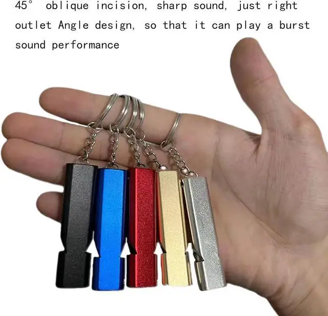 Alt view image 5 of 5 - 6 PCS Premium Safety Survival Whistles with Lanyard Keychain for Outdoor Camping and Various Competitions, Emergency Lifeguard Loud Whistle
