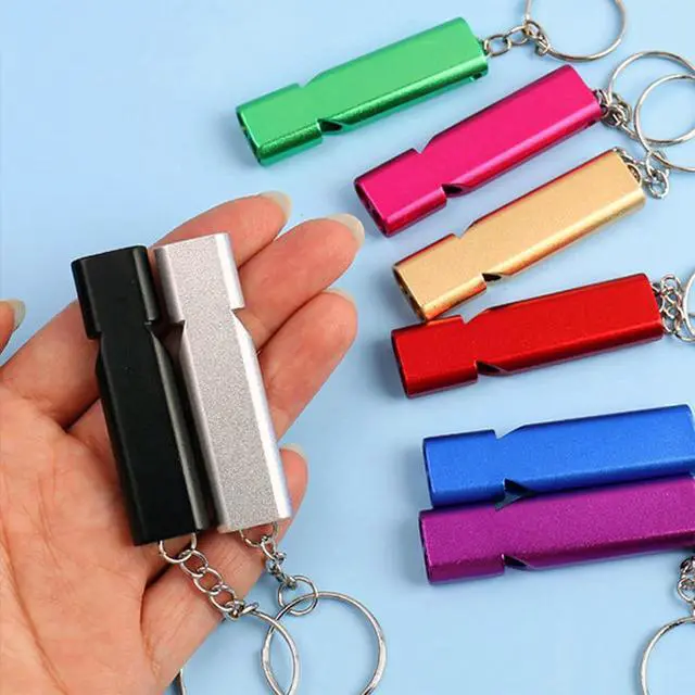 Alt view image 4 of 5 - 6 PCS Premium Safety Survival Whistles with Lanyard Keychain for Outdoor Camping and Various Competitions, Emergency Lifeguard Loud Whistle