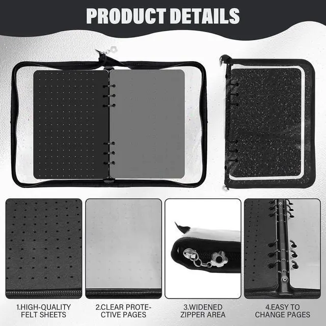 Alt view image 3 of 7 - Enamel Pin Display Book,Pin Display Book,8-Page Pin Display Board,Suitable for Storing Sports Pins, Commemorative Pins, Medals, Badges.