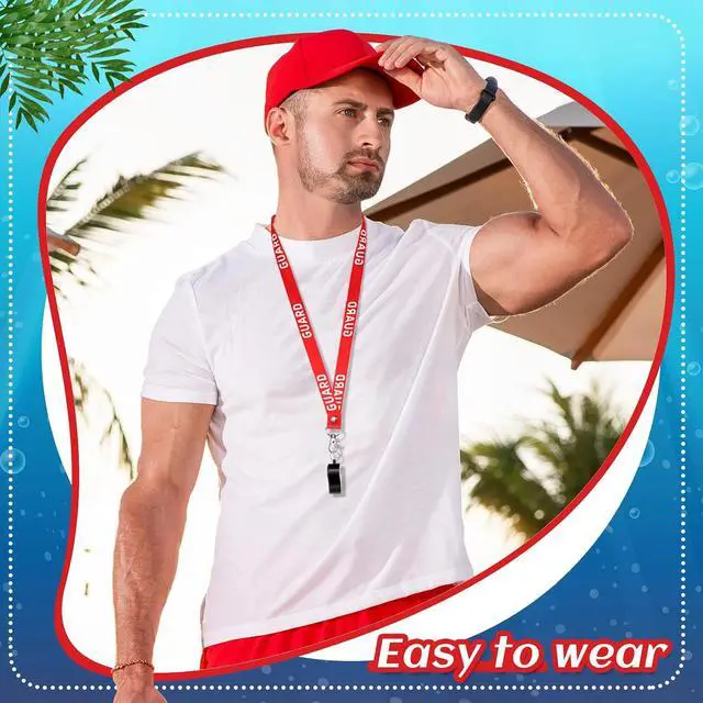 Alt view image 2 of 7 - Yexiya Lifeguard Whistle with Lanyard Emergency Plastic