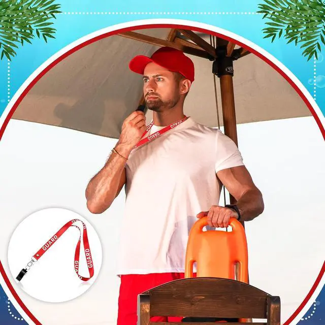 Alt view image 4 of 7 - Yexiya Lifeguard Whistle with Lanyard Emergency Plastic