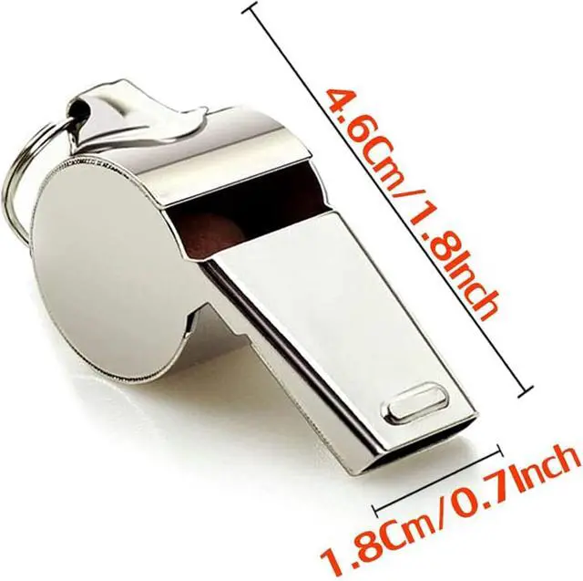 Alt view image 3 of 6 - Whistle, 3 Pack Sports Whistles with Lanyard, Loud Crisp Sound Whistles Great for Coaches, Referees, and Officials