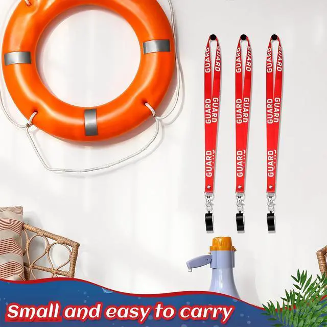 Alt view image 7 of 7 - Yexiya Lifeguard Whistle with Lanyard Emergency Plastic
