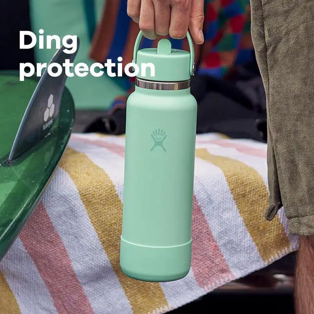 Alt view image 6 of 6 - Hydro Flask Tumbler Boot - Bottom Protector Sleeve - Silicone Tumbler Accessory Extra Small Capri Blue