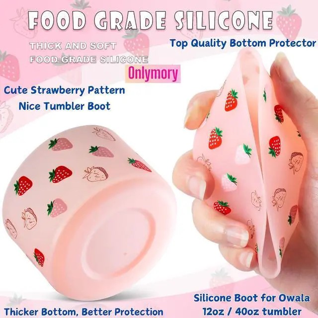 Alt view image 2 of 5 - Silicone Boot for Owala 12 OZ Tumbler, Boots for Owala 40 OZ Cup Accessories, Protective Sleeve for Owala 12OZ Water Bottle Cups Bumper, Anti-Slip Protector for Bottom of Cup