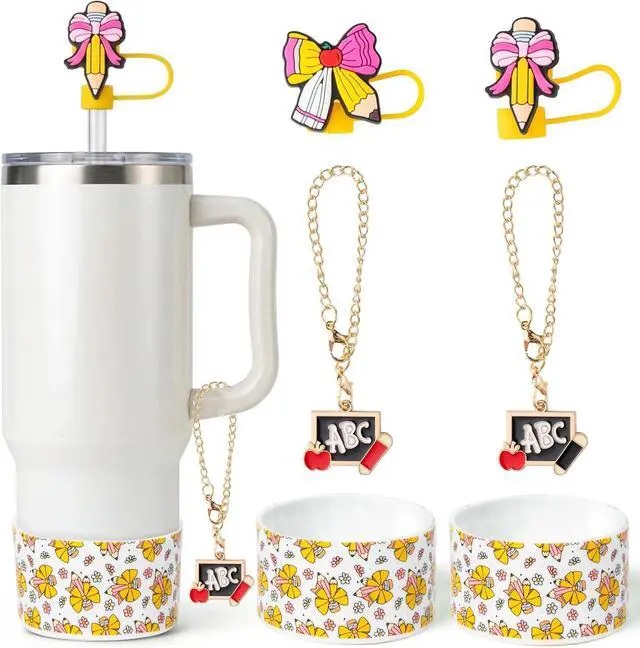 Main image of 6pcs Cup Accessories Silicone Boot with Straw Cover Handle Charm Compatible with 30 oz 40 oz Tumblers