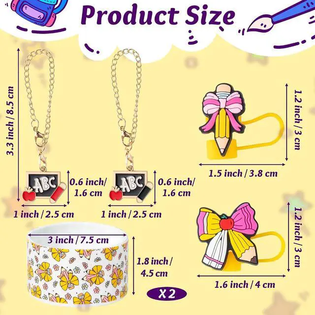 Alt view image 2 of 7 - 6pcs Cup Accessories Silicone Boot with Straw Cover Handle Charm Compatible with 30 oz 40 oz Tumblers