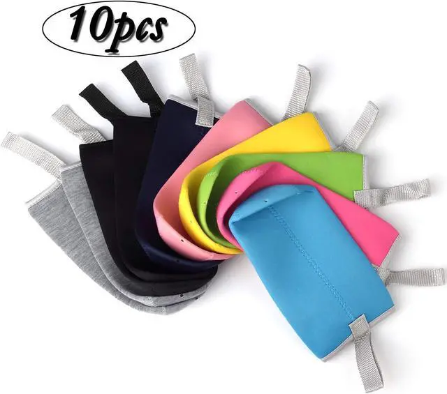 Alt view image 2 of 7 - HRLORKC 10 Pack Neoprene Water Bottle Sleeve - 12 oz to 18 oz Insulated Glass Bottle Cozy (Multi-Color)